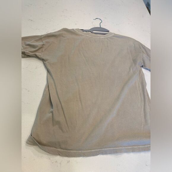 James Perse 100% Cotton V-neck Tan Short Sleeve Minimalist Tee Shirt Small - Picture 4 of 9